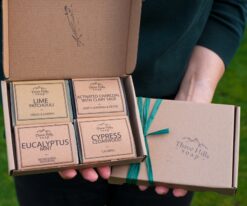Men’s handmade soap gift set in eco-friendly kraft box