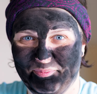 Activated charcoal face mask