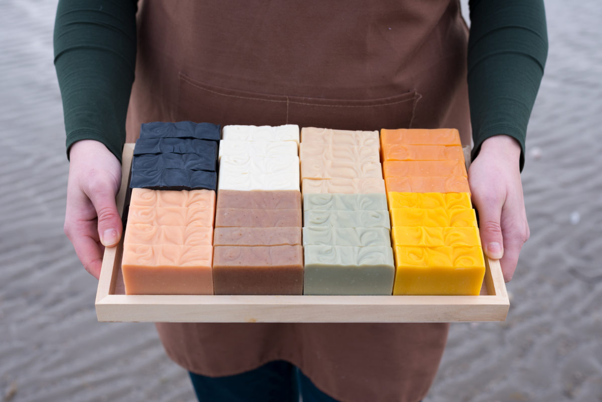 Holding natural soaps