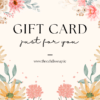 watercolured flowers and sing gift card just for you