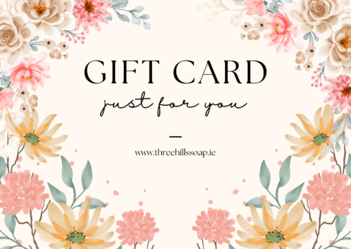 watercolured flowers and sing gift card just for you